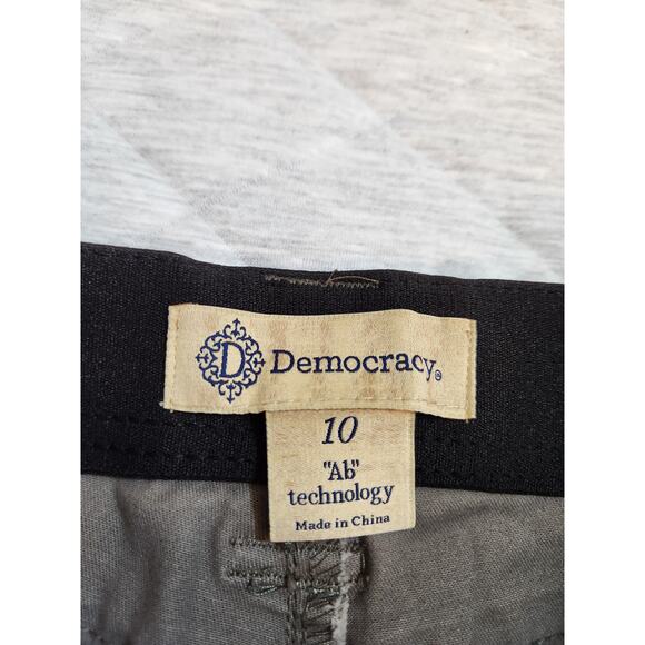 Democracy AB Technology Womens Gray Stretch Mid Rise Cotton Straight Jeans 10 - Picture 3 of 7